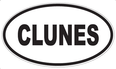 CLUNES - Oval Magnet
