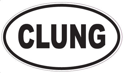CLUNG - Oval Sticker
