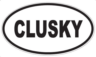 CLUSKY - Oval Magnet