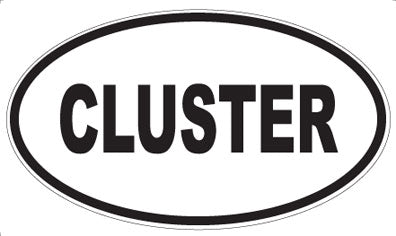 CLUSTER - Oval Magnet