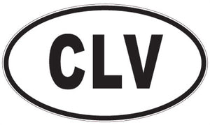 CLV - 3 Letter Initials Oval Sticker