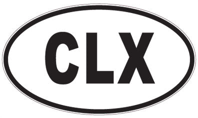 CLX - 3 Letter Initials Oval Sticker