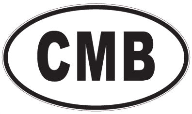 CMB - 3 Letter Initials Oval Sticker