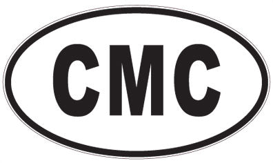 CMC - 3 Letter Initials Oval Sticker
