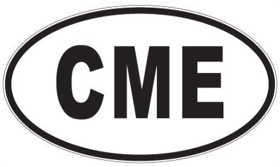 CME - 3 Letter Initials Oval Sticker