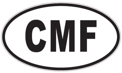 CMF - 3 Letter Initials Oval Sticker