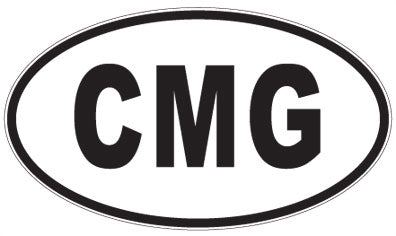 CMG - 3 Letter Initials Oval Sticker