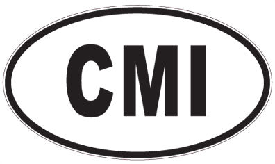 CMI - 3 Letter Initials Oval Sticker