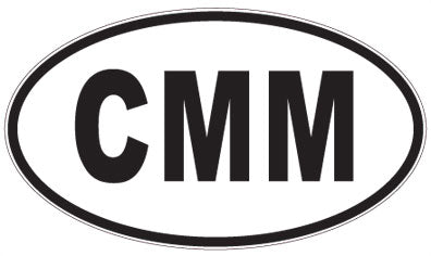 CMM - 3 Letter Initials Oval Sticker