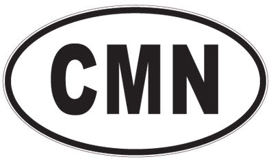 CMN - 3 Letter Initials Oval Sticker