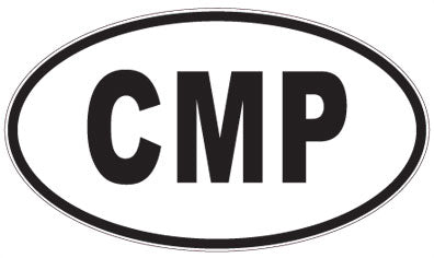CMP - 3 Letter Initials Oval Sticker