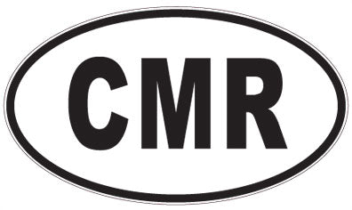 CMR - 3 Letter Initials Oval Sticker