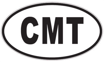 CMT - 3 Letter Initials Oval Sticker