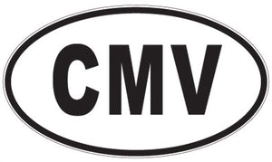 CMV - 3 Letter Initials Oval Sticker