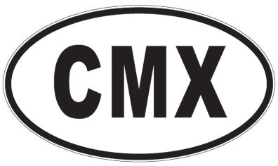 CMX - 3 Letter Initials Oval Sticker
