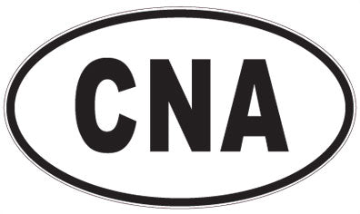 CNA - 3 Letter Initials Oval Sticker