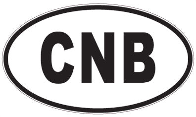 CNB - 3 Letter Initials Oval Sticker