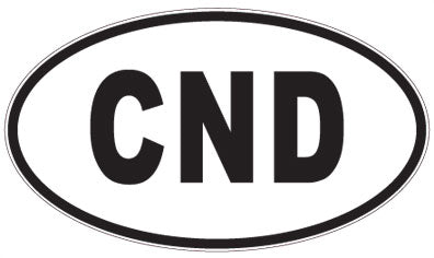 CND - 3 Letter Initials Oval Sticker