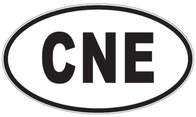 CNE - 3 Letter Initials Oval Sticker