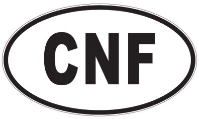 CNF - 3 Letter Initials Oval Sticker