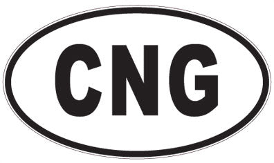 CNG - 3 Letter Initials Oval Sticker