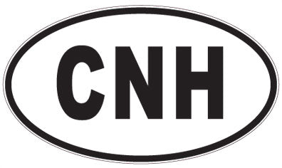 CNH - 3 Letter Initials Oval Sticker