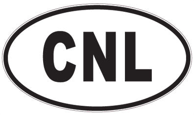 CNL - 3 Letter Initials Oval Sticker