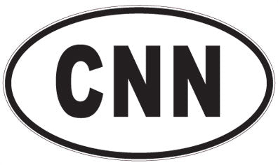 CNN - 3 Letter Initials Oval Sticker