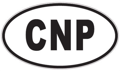 CNP - 3 Letter Initials Oval Sticker
