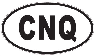 CNQ - 3 Letter Initials Oval Sticker