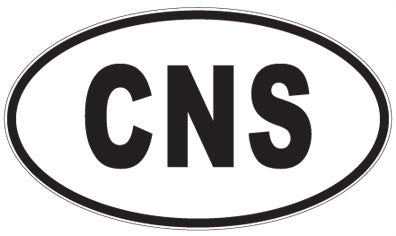 CNS - 3 Letter Initials Oval Sticker