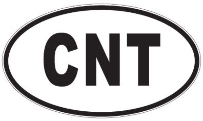 CNT - 3 Letter Initials Oval Sticker