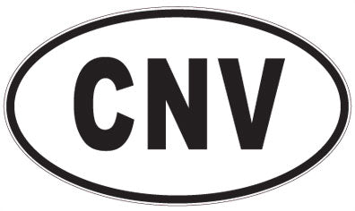 CNV - 3 Letter Initials Oval Sticker