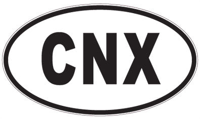 CNX - 3 Letter Initials Oval Sticker