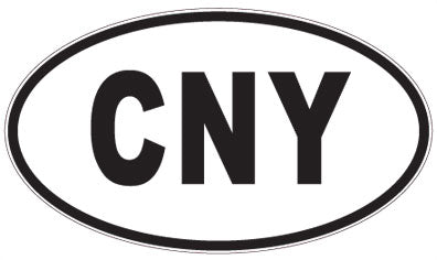 CNY - 3 Letter Initials Oval Magnet