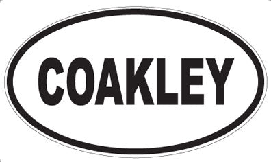 COAKLEY - Oval Magnet