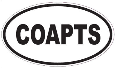 COAPTS - Oval Sticker