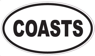 COASTS - Oval Sticker