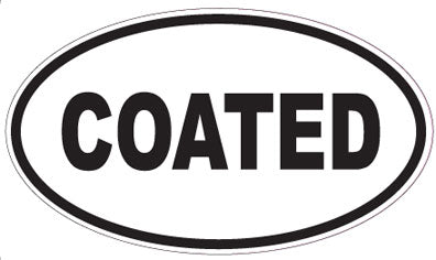 COATED - Oval Sticker