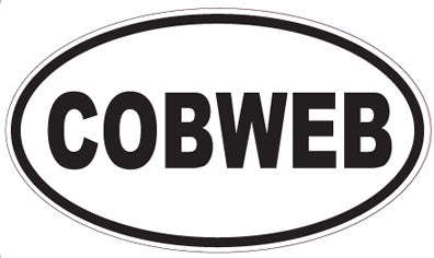 COBWEB - Oval Sticker