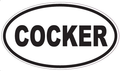COCKER - Oval Sticker