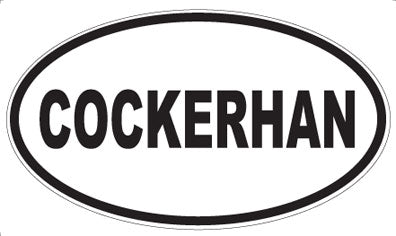 COCKERHAN - Oval Magnet