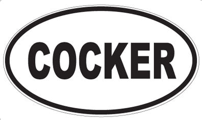 COCKER - Oval Magnet
