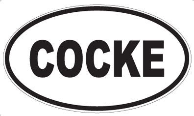 COCKE - Oval Magnet