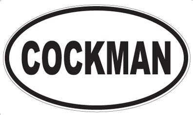 COCKMAN - Oval Magnet