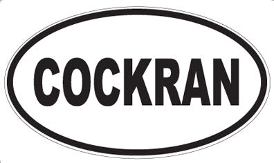 COCKRAN - Oval Magnet