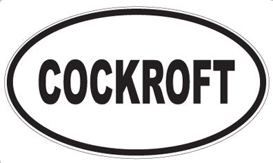 COCKROFT - Oval Magnet