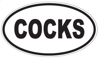COCKS - Oval Sticker