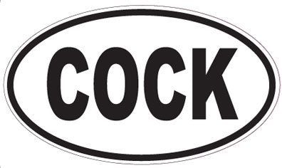 COCK - Oval Sticker