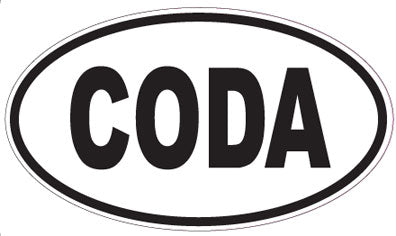 CODA - Oval Sticker